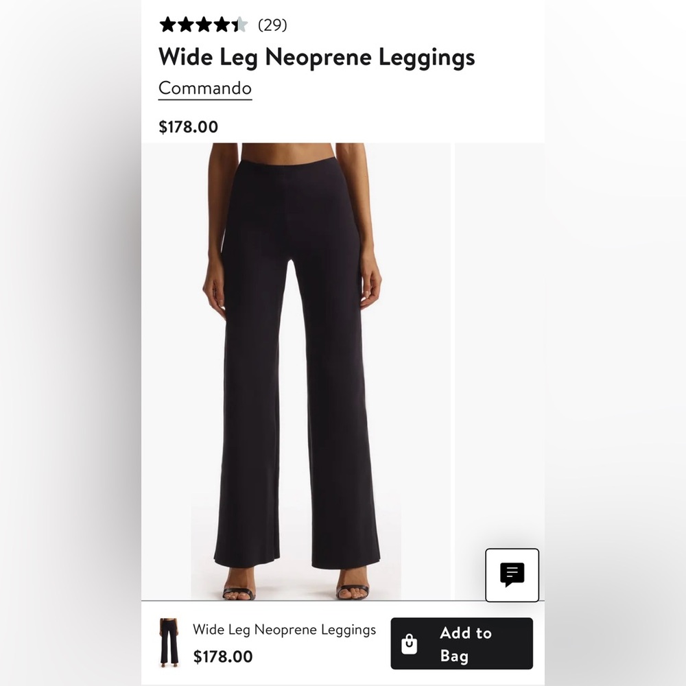 Commando Wide-Leg Neoprene Leggings